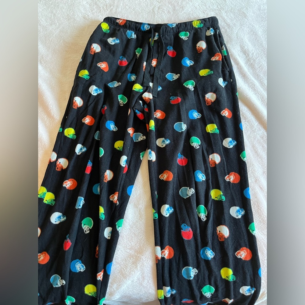 Football Helmet lounge Pants Sweatpants PJ Pajamas Tie Waist